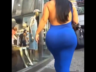 she prays with a big ass walking down the street