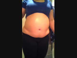 3 vids, 2 outfits, 1 huge round belly