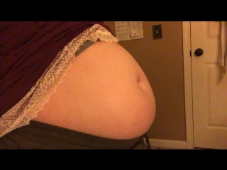 huge pregnant belly