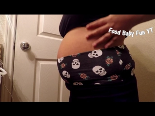 food baby before and after pizza soda